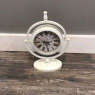 Chateau White Table Clock