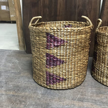 Load image into Gallery viewer, Chevron Seagrass Purple Baskets
