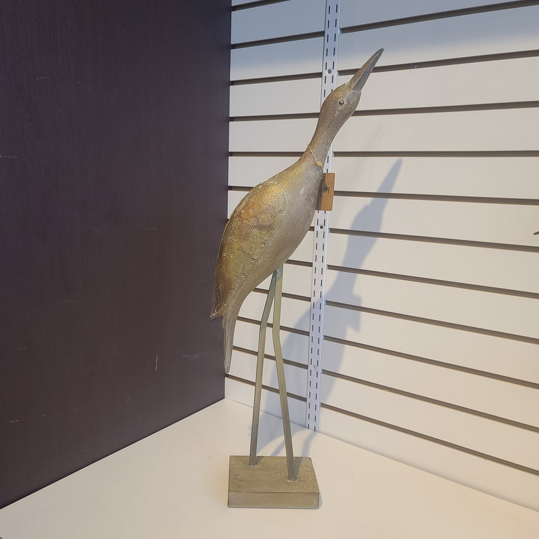 Decorative standing wooden bird