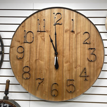 Load image into Gallery viewer, 36 inch Rustic Industrial  Farmhouse Wall Clock
