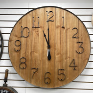 36 inch Rustic Industrial  Farmhouse Wall Clock