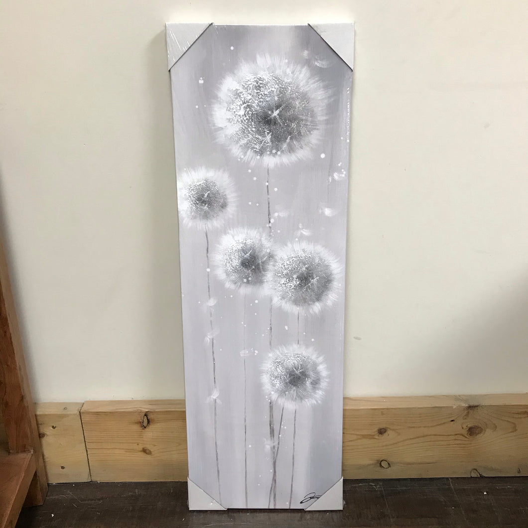 Tall Narrow Dandelion Flowers Painting