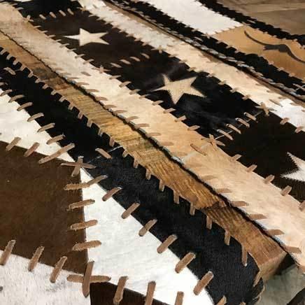 Western Narrow cowhide table runner