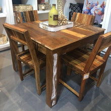 Load image into Gallery viewer, 39 inch Square Recycled wood dining table
