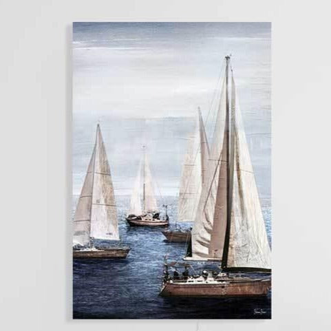 Sailboats Assembling - Canvas Print