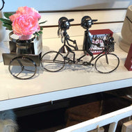 Bicycle for Two Wine bottle Holder - Man & Woman on bike